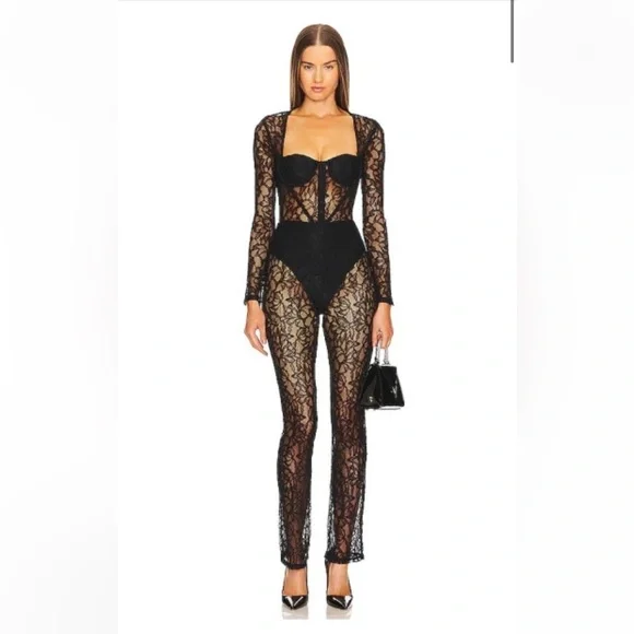 Michael Costello x REVOLVE Audrey Jumpsuit in Black - Picture 5 of 10